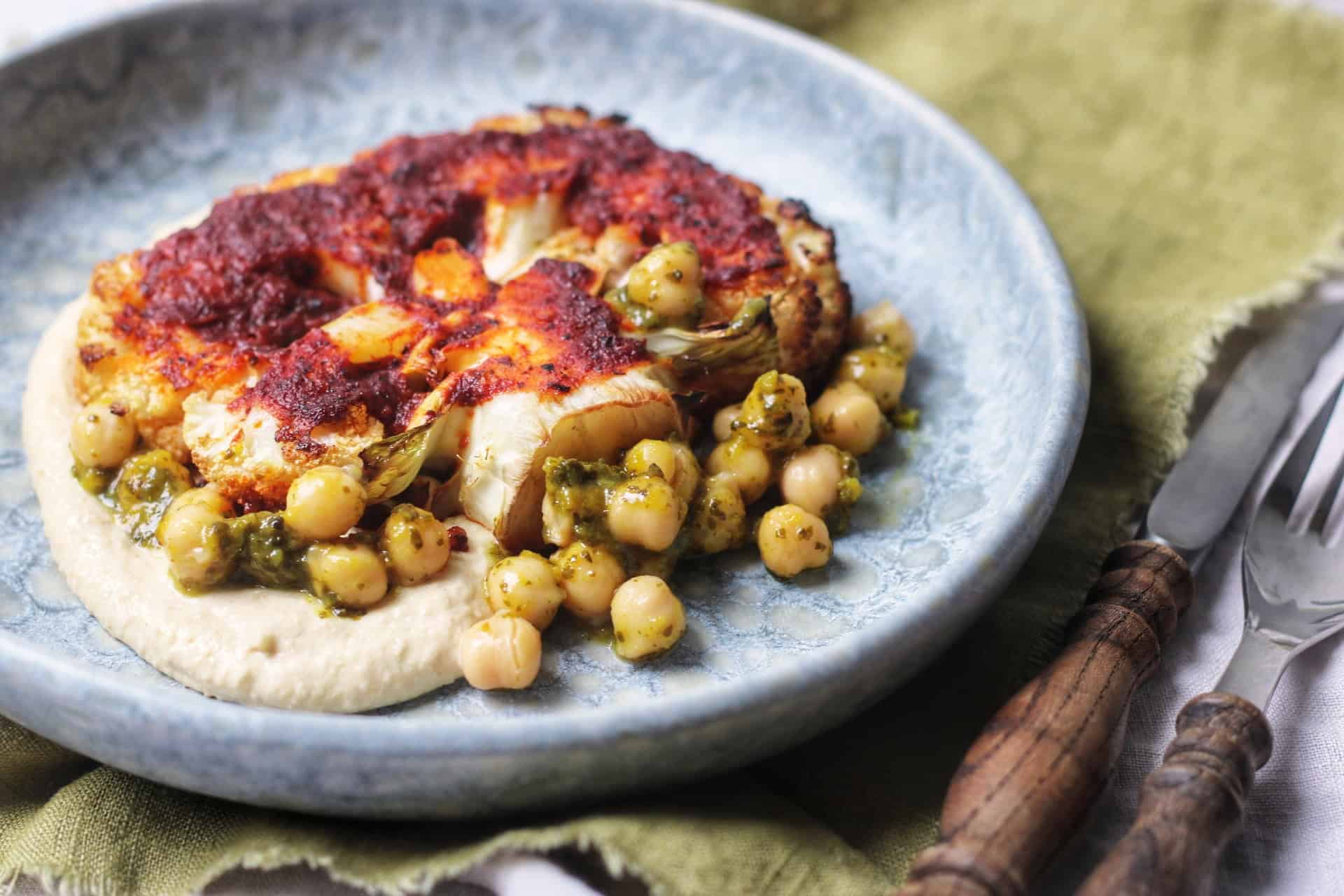 Harissa Spiced Cauliflower Steaks