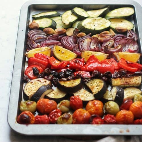 Mediterranean Lemon Roasted Vegetables