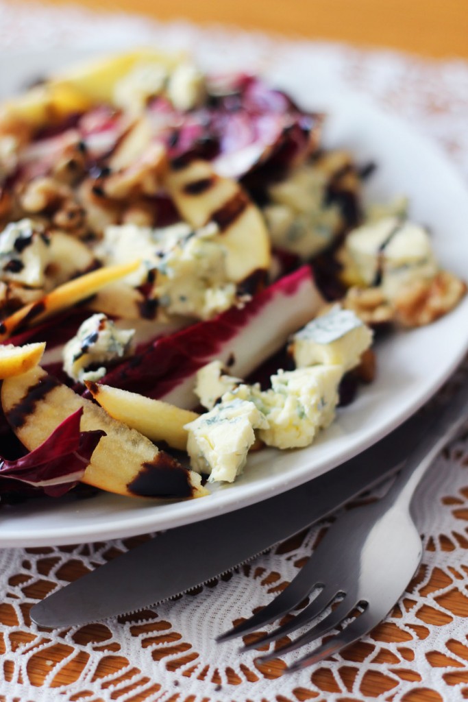 Salads are for winter too check out this Griddled Chicory Apple and Stilton Salad recipe from Supper in the Suburbs