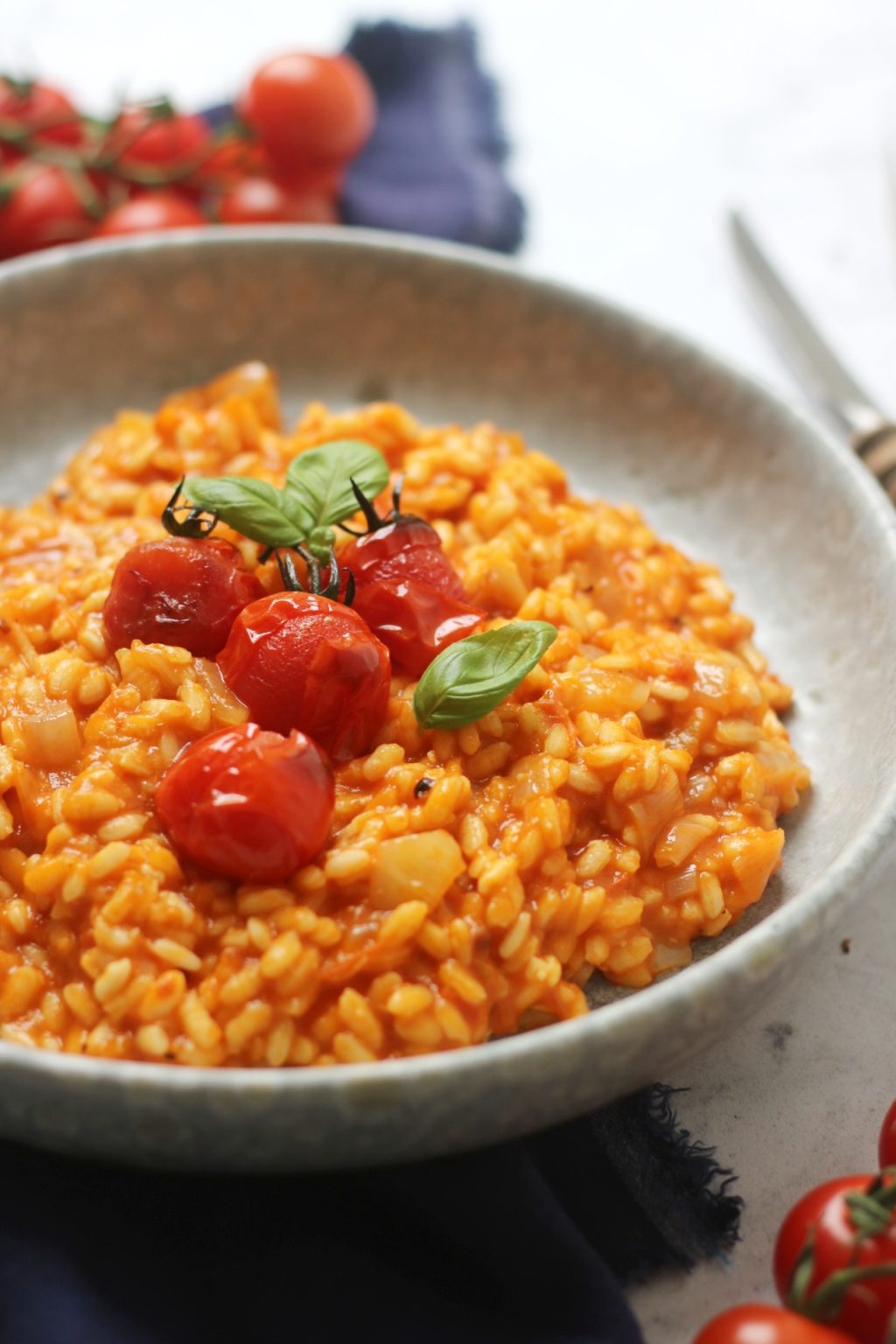 Roasted Tomato Risotto (vegan)