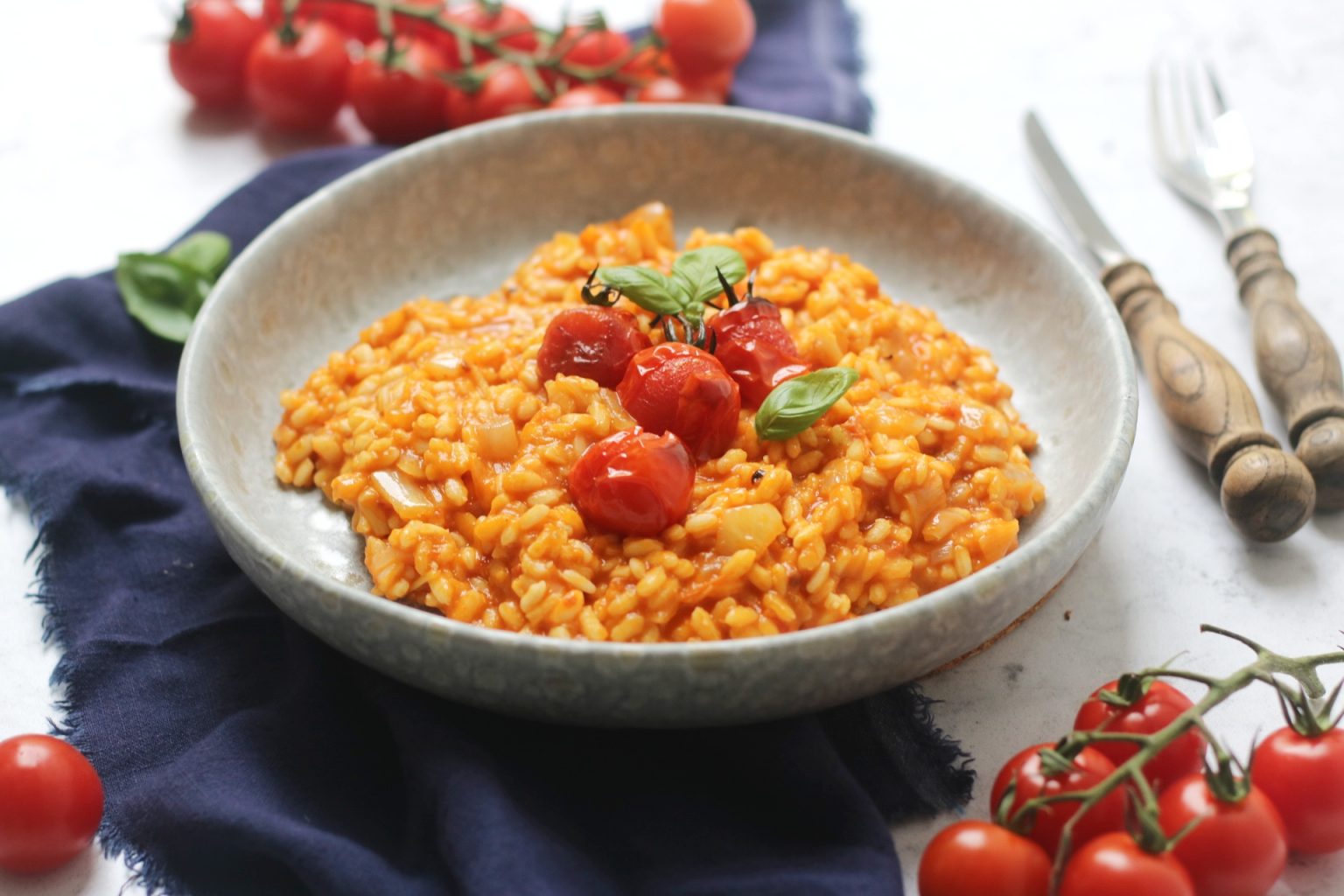 Roasted Tomato Risotto (vegan)