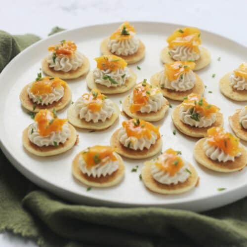 Smoked Salmon and Cream Cheese Blinis