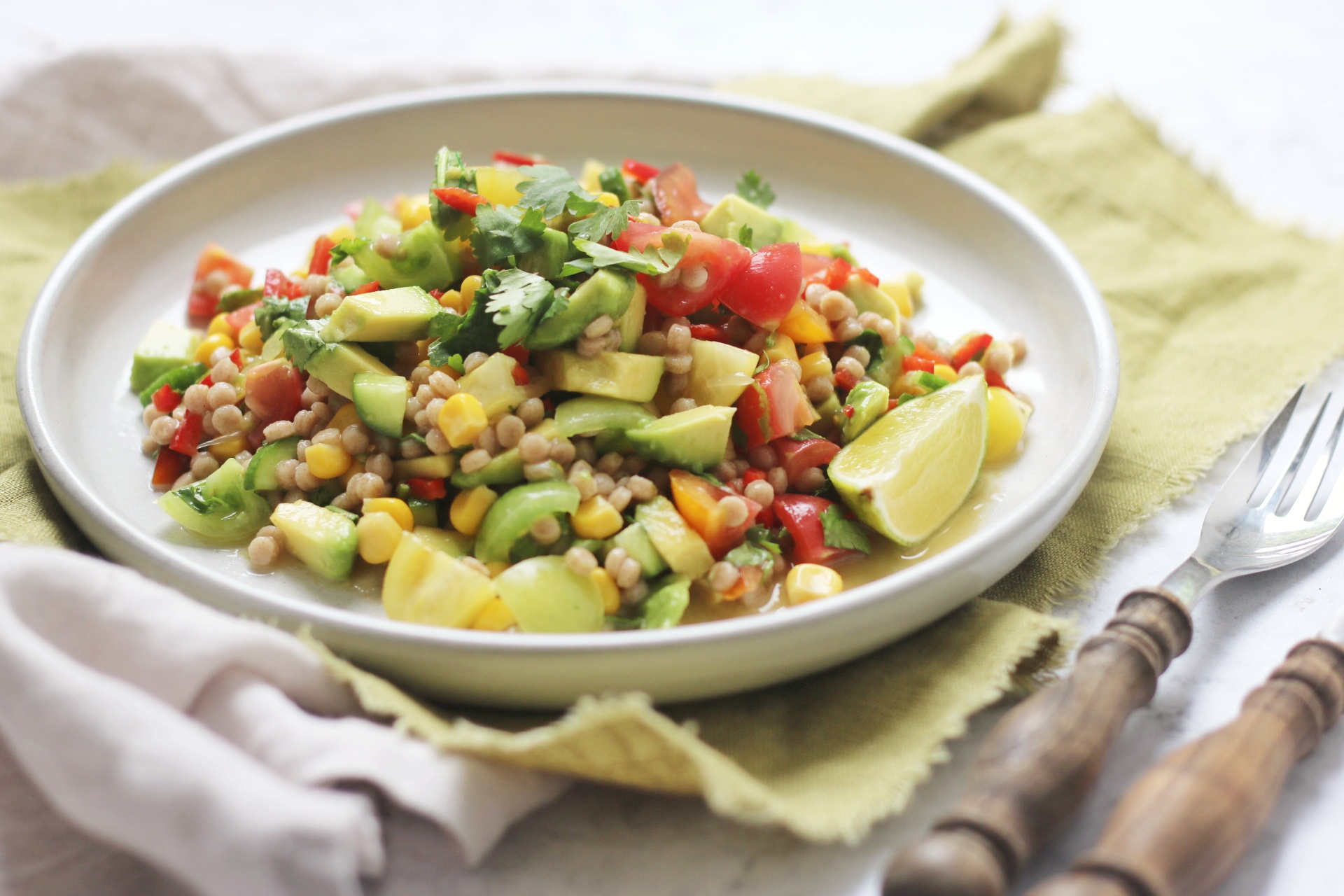 Mexican Inspired Giant Couscous Salad