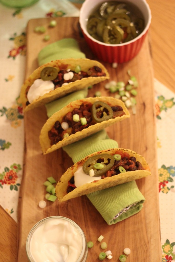 Slow cooked Black Bean Tacos