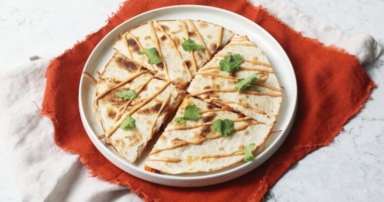 Roasted Red Pepper and Sweet Potato Quesadillas