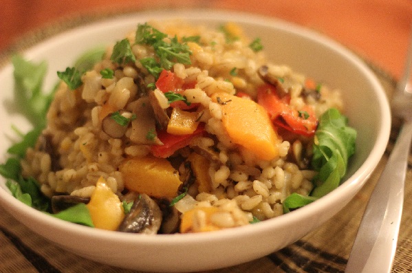 Winter Pearl Barley and Butternut Squash Risotto (v)