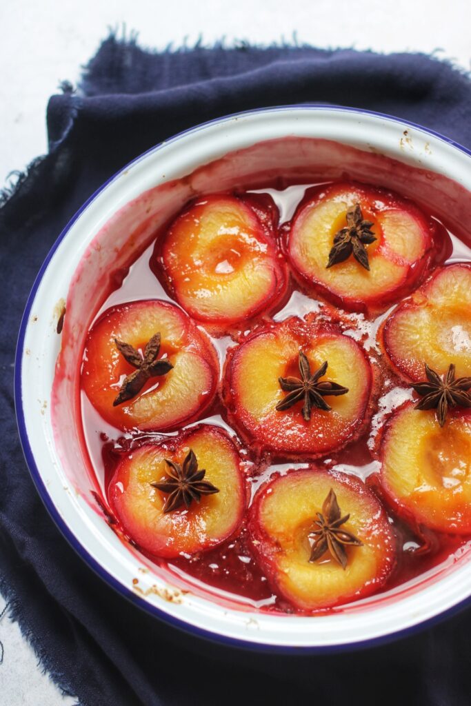 Sticky Roasted Plums with Star Anise