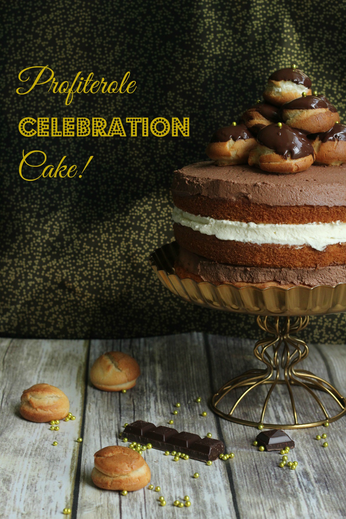 4. Profiterole Celebration Cake (Pinterest)