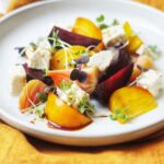 Vegan Beetroot and Feta Salad with Balsamic and Micro Greens