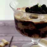 Double layered blackberry trifle from Supper in the Suburbs