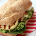 Halloumi Sandwich with Avocado, Pea and Mint Pesto from Supper in the Suburbs