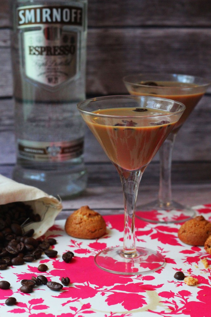 Smirnoff Espresso Martinis with Amaretto Biscuits from Supper in the Suburbs and TheBar.com