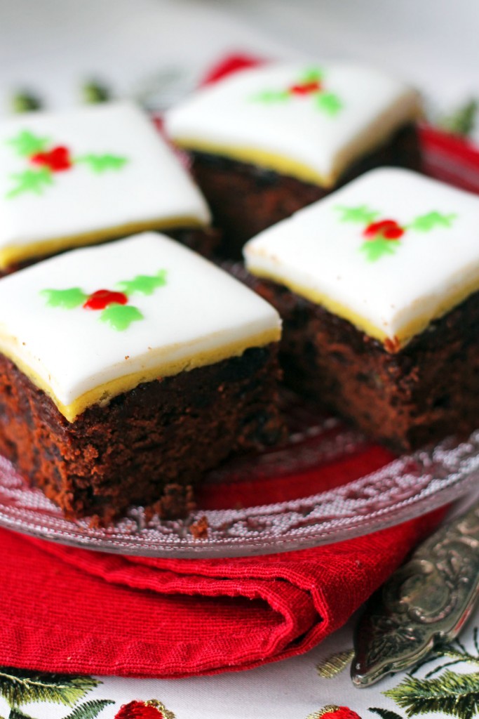 Chocolate and Orange Fruitcake Squares are a great alternatiev to slices of traditional Christmas Cake Find the recipe at Supper in the Suburbs