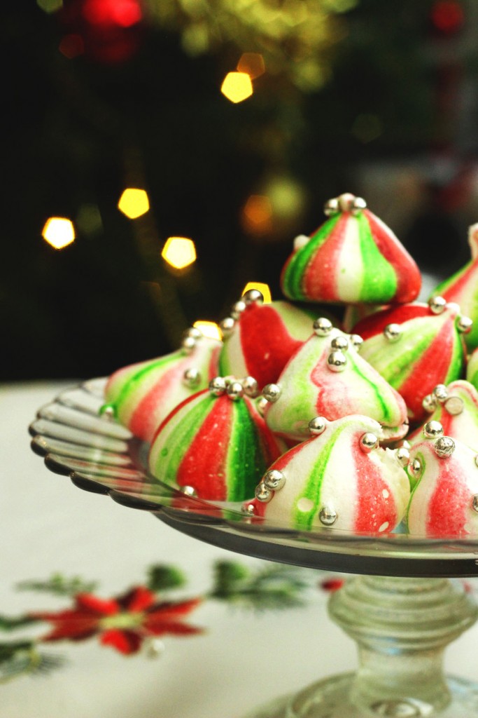 Christmas Elf Meringue Kisses are a fun sweet treat for the festive season find the recipe on Supper in the Suburbs
