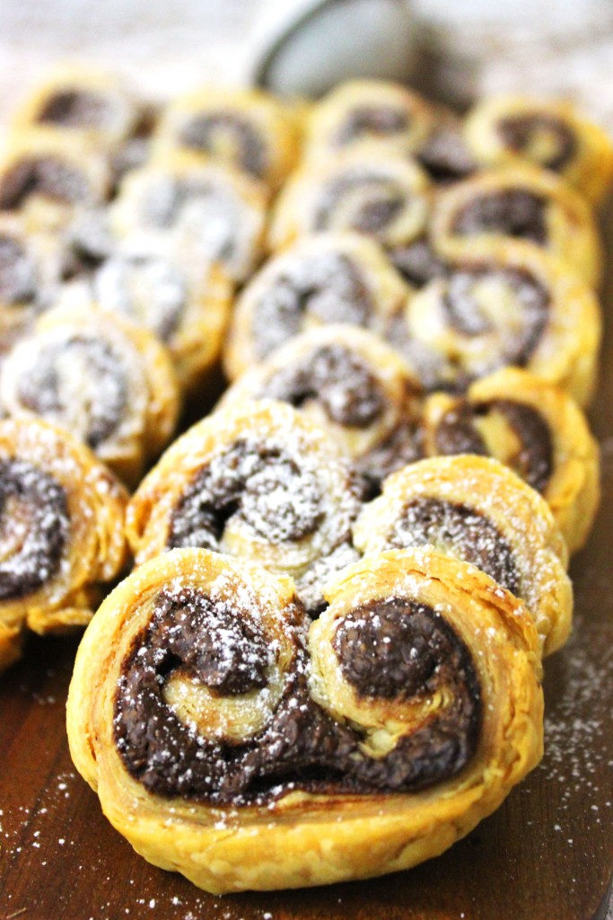 Make these 2 ingredient Nutella Palmiers this weekend Serve with a fresh coffee and a dusting of icing sugar