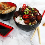 Celebrate Chinese New Year with a bowl of Sweet and Spicy Pork Belly on Steamed Rice Hong Shao Rou