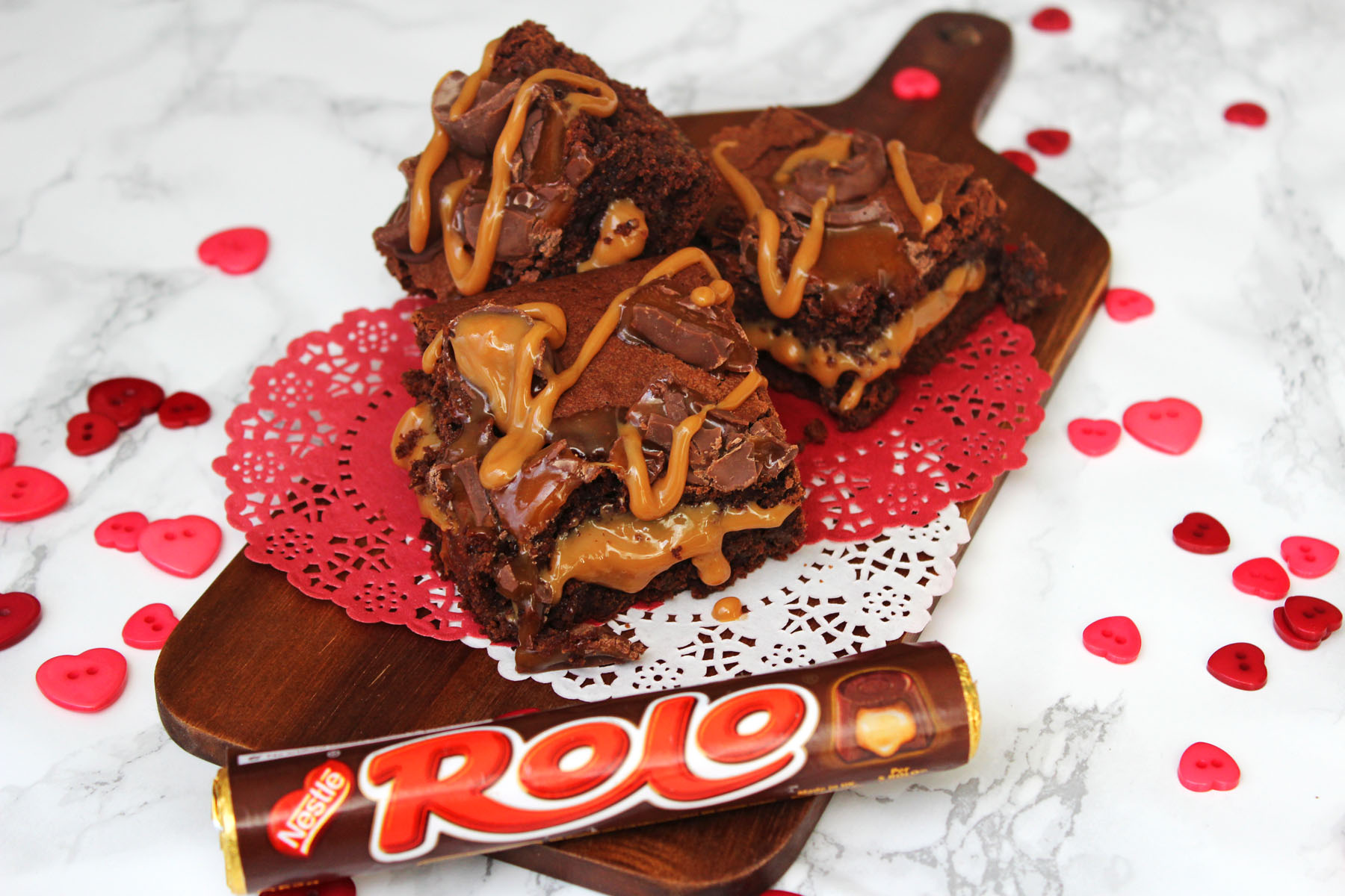 Rolo Stuffed Brownies