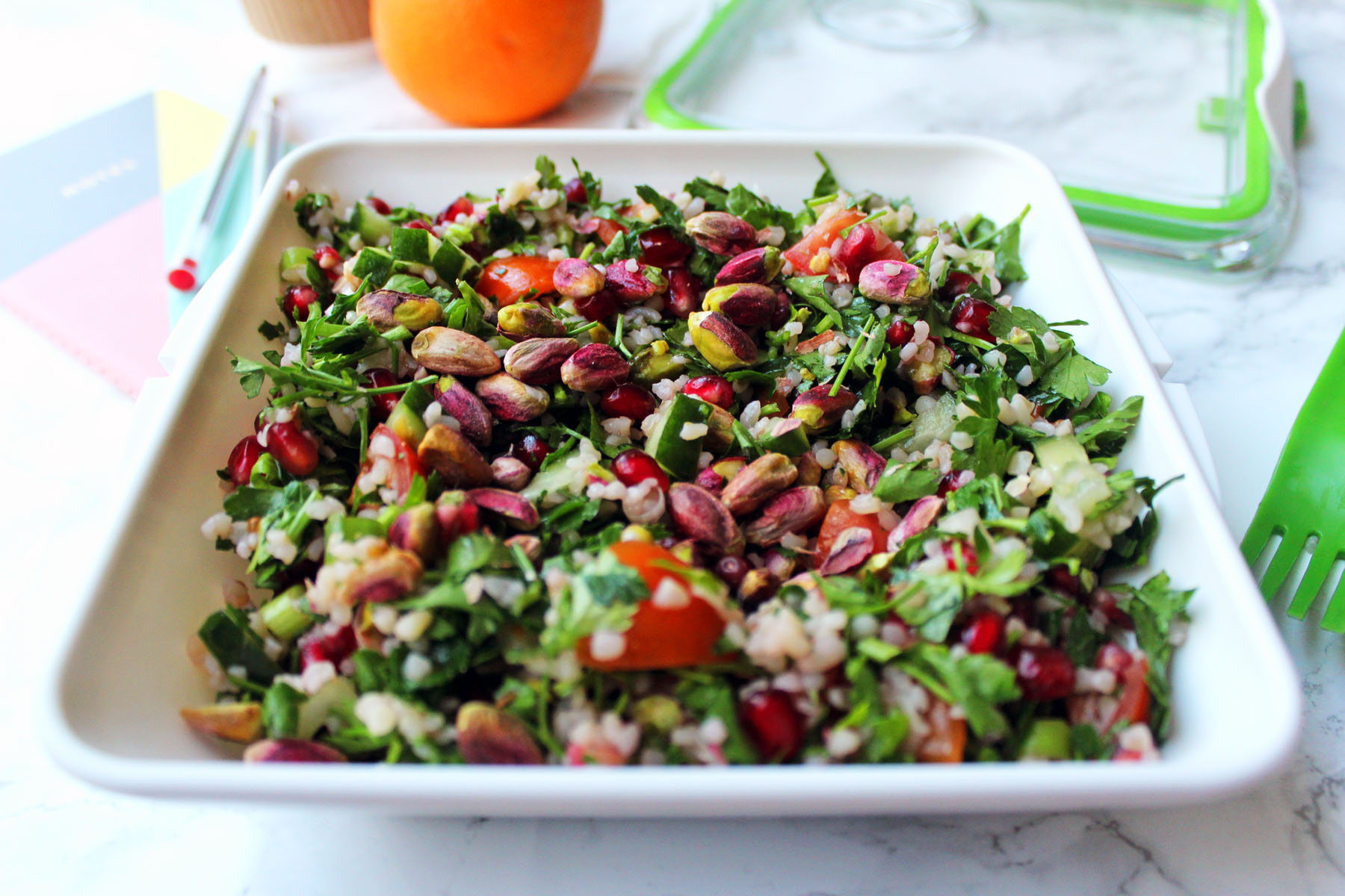 Pomegranate and Pistachio Tabbouleh