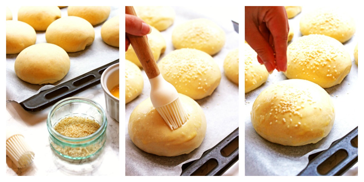 Learn how to make fresh sesame seed topped brioche buns at home. They are perfect for your next burger night or BBQ!