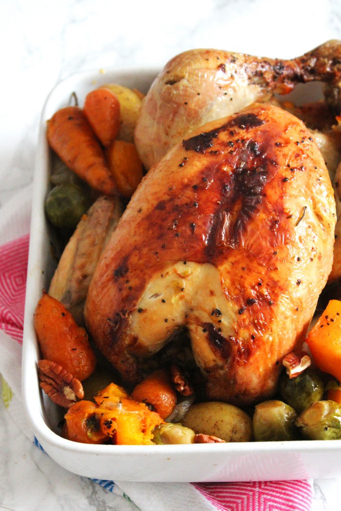 Herby Roast Chicken the perfect Sunday lunch or celebratory dinner. Get the recipe at Supper in the Suburbs