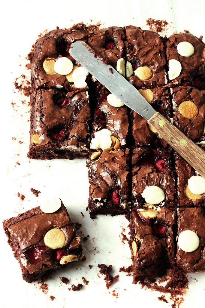 Raspberry and White Chocolate Brownies are the perfect balance of bittersweet. Get the recipe at Supper in the Suburbs for your next chocolate craving.