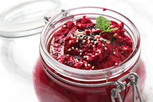 This Beetroot Hummus is packed full of flavour and nutrients! It's great with crudite, pita bread or with falafel! Get the recipe at Supper in the Suburbs!