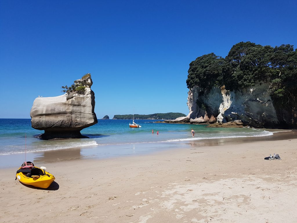 If you're staying in Hahei a great way to see Cathedral Cove i s to kayak along the coast