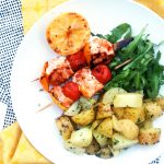 BBQ Salmon Skewers with herby potatoes and rocket 4