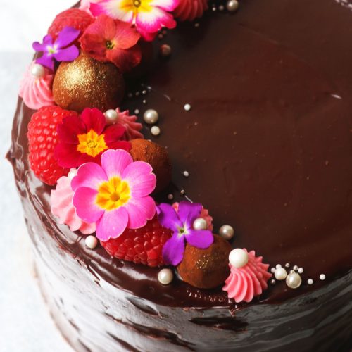 Homemade Chocolate Raspberry Cake | The First Year