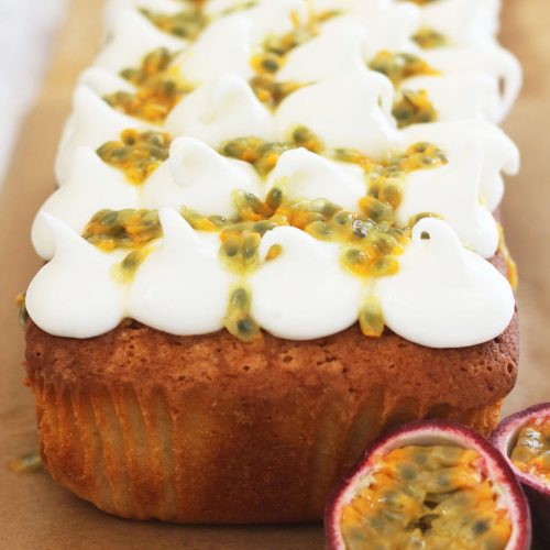 Coconut and Passion Fruit Loaf with fresh passion fruit 2