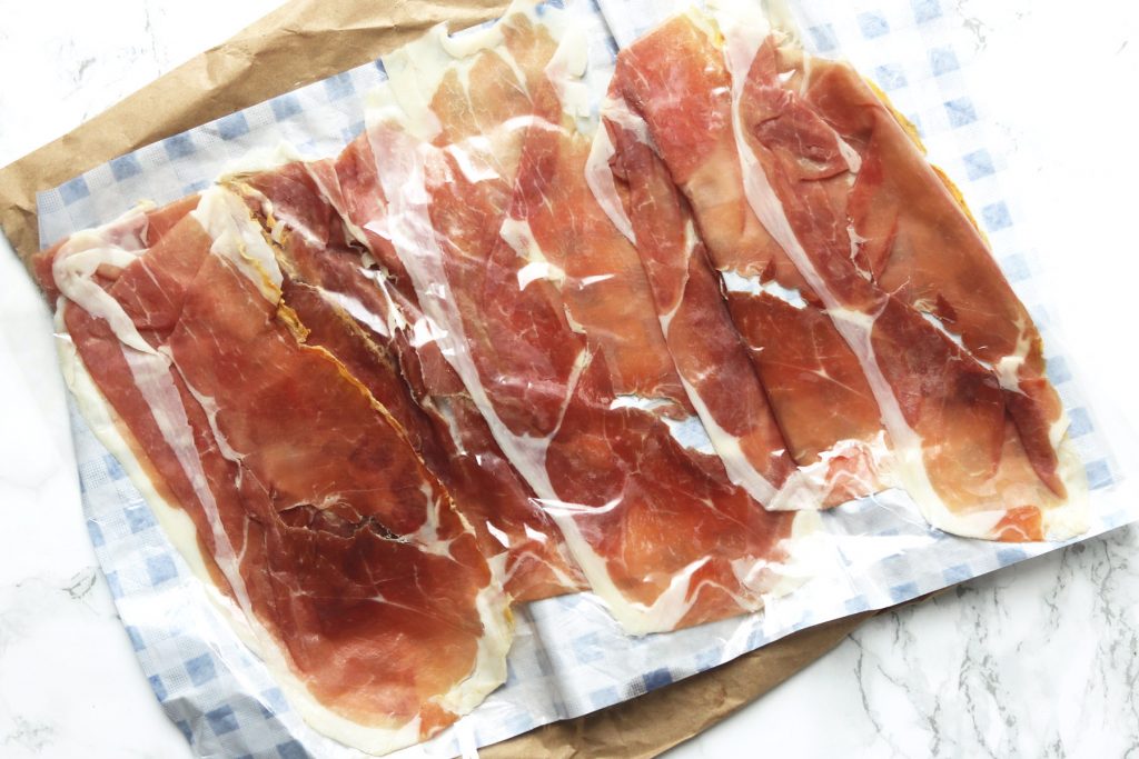 Slices of Parma Ham from Antonio Deli in Lewisham