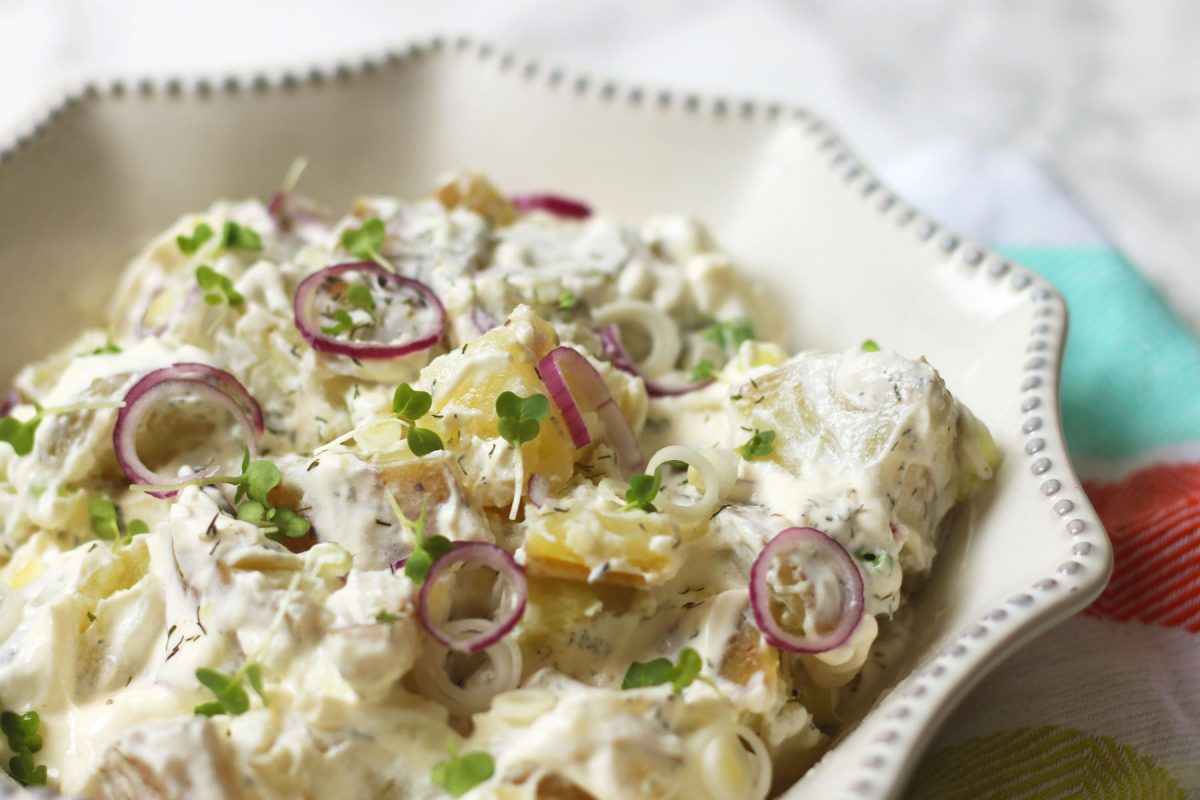 Lighter Potato Salad with Crème Fraîche and Dill
