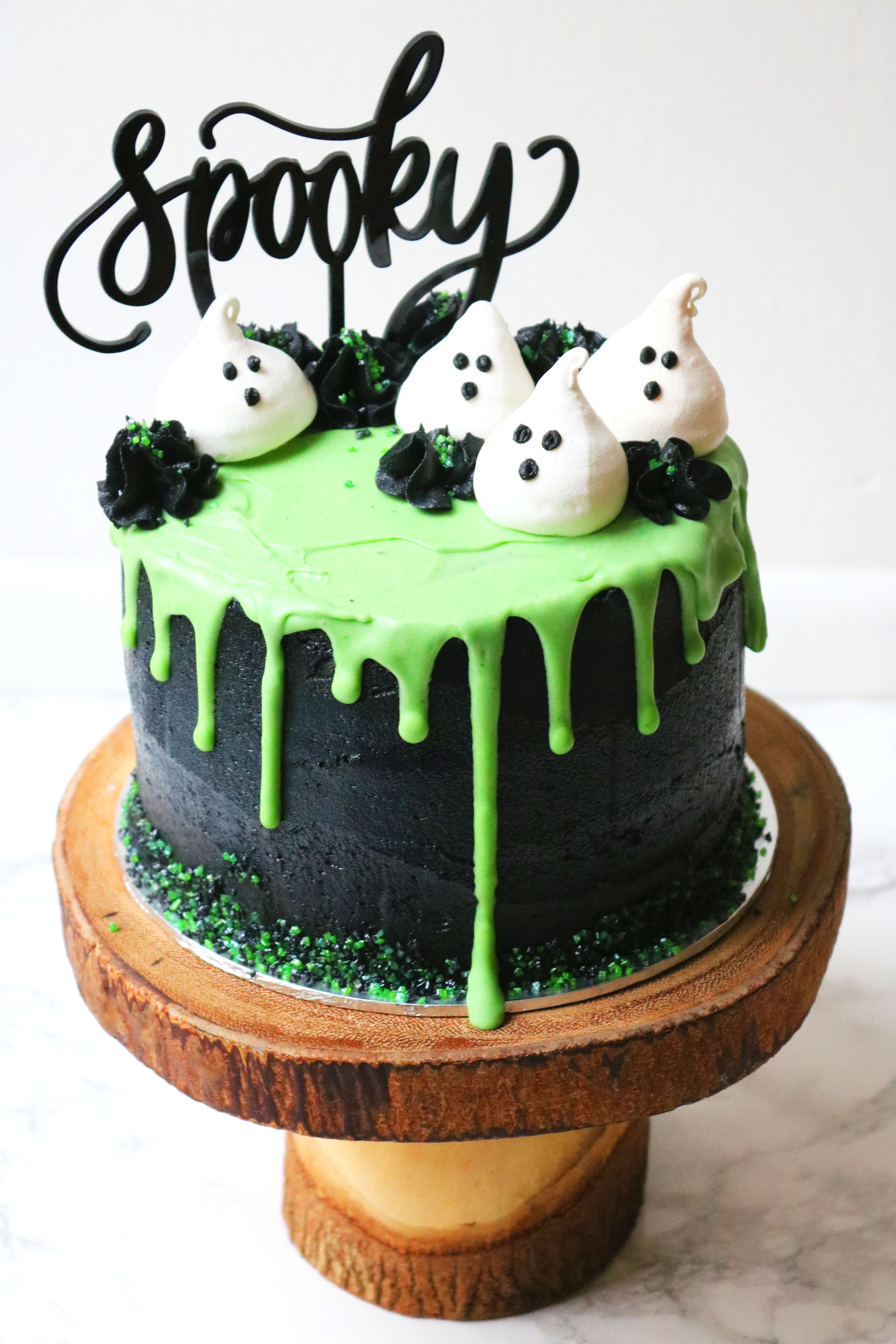 Slime Filled Coconut Lime Halloween Cupcakes