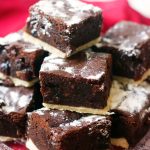 Stack of mince pie brownies
