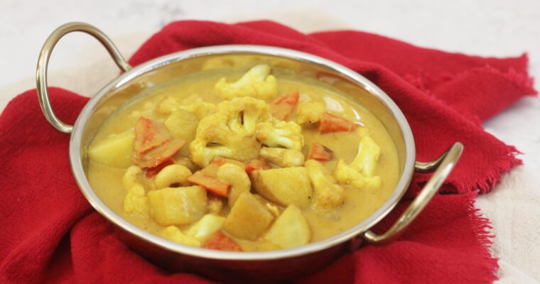 Vegan Potato, Cauliflower and Cashew Nut Korma