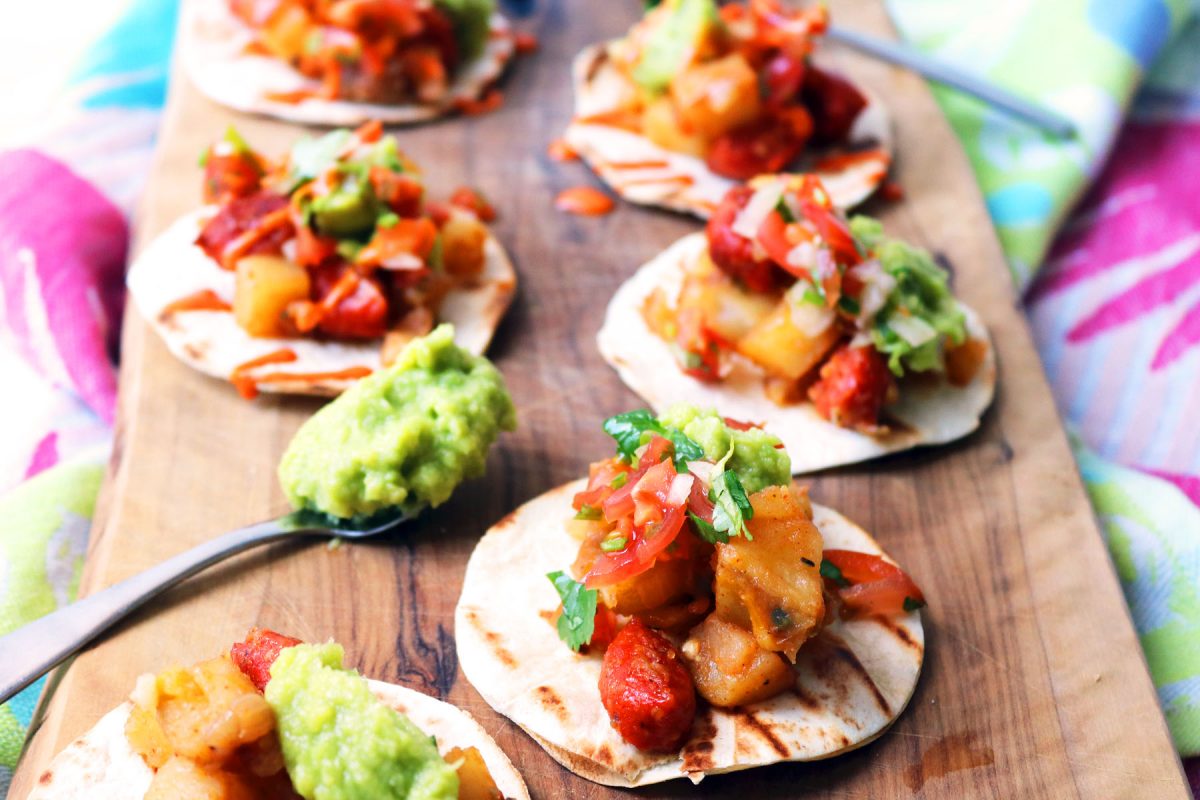 Vegan Potato and Chorizo Tacos
