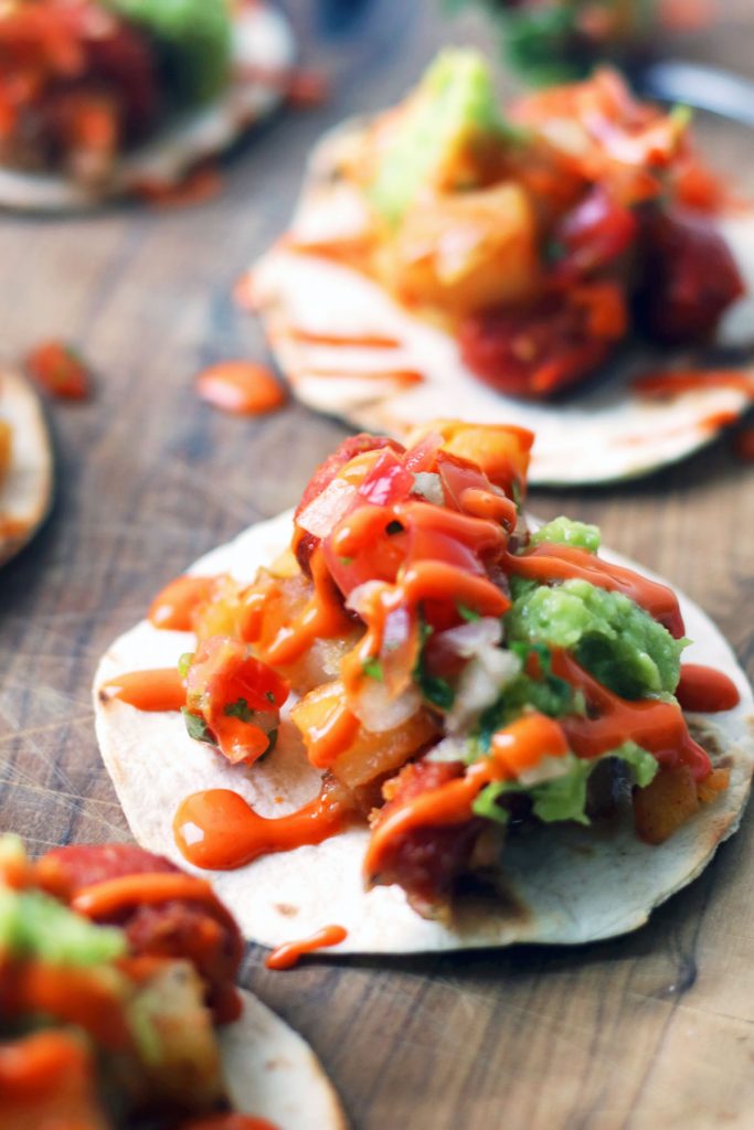Vegan Potato and Chorizo Tacos