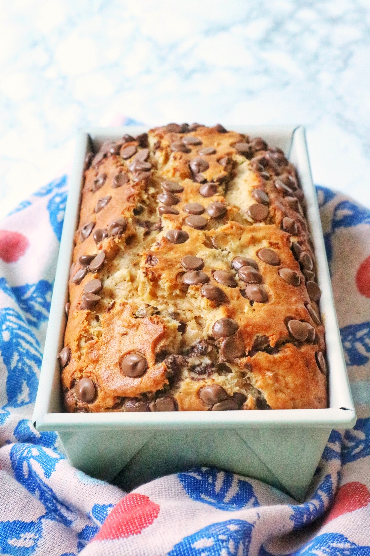 Peanut butter and chocolate chip banana bread