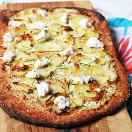 Potato Ricotta and Rosemary Pizza Landscape