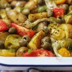 Roasted Fennel and Potatoes with Olives and Tomato