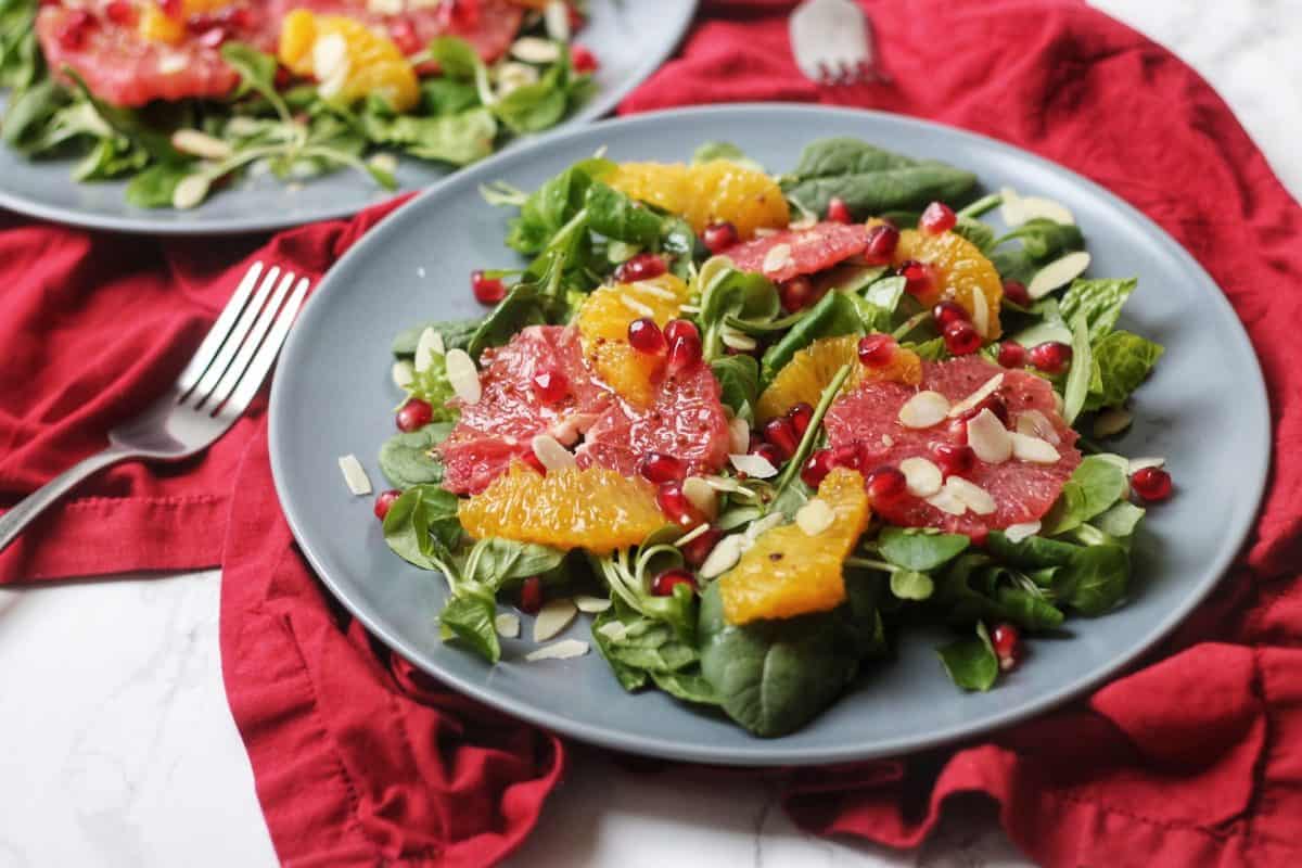 Winter Citrus Salad with orange, grapefruit and pomegranate