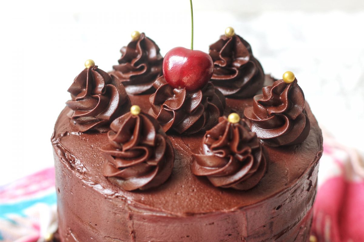 Chocolate Cherry Cake Recipe - a rich and decadent poke cake