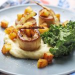 Vegan King Oyster Mushroom Scallops with Parsnips 3 Ways