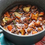 Vegan Mushroom Bourguignon is the perfect dinner party dish