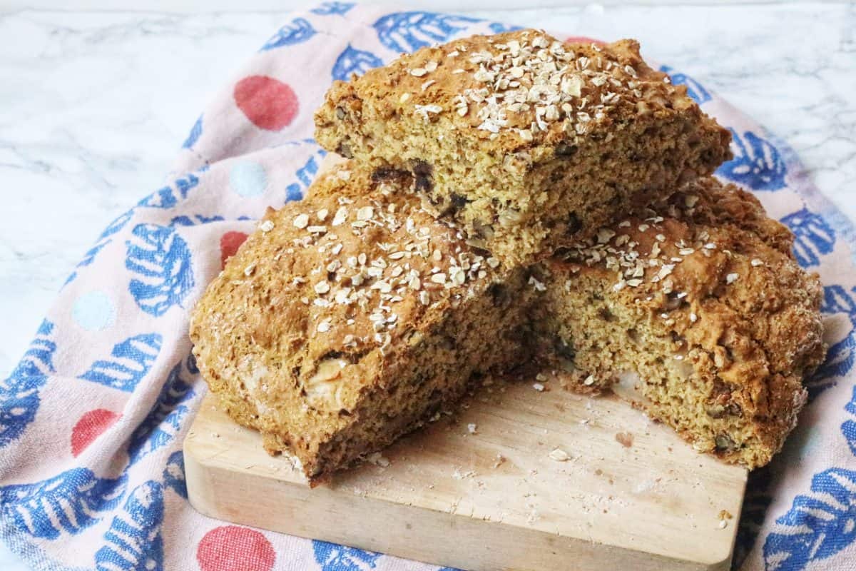 Vegan Apple and Walnut Soda Bread