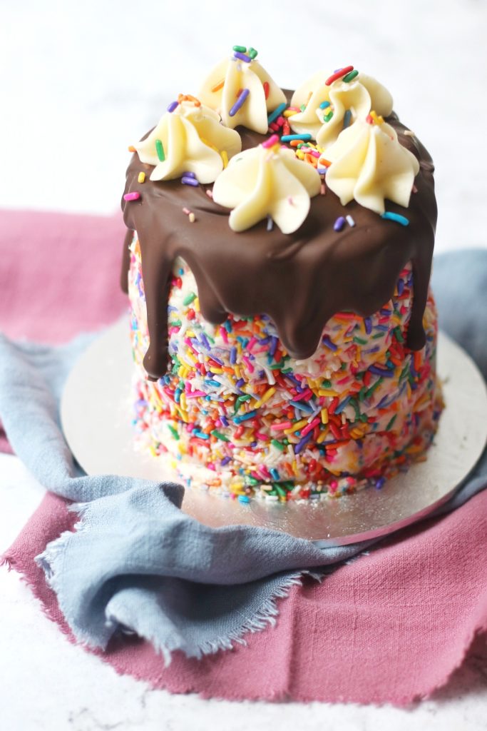 Mini Birthday Cake (vegan, egg free and dairy free)