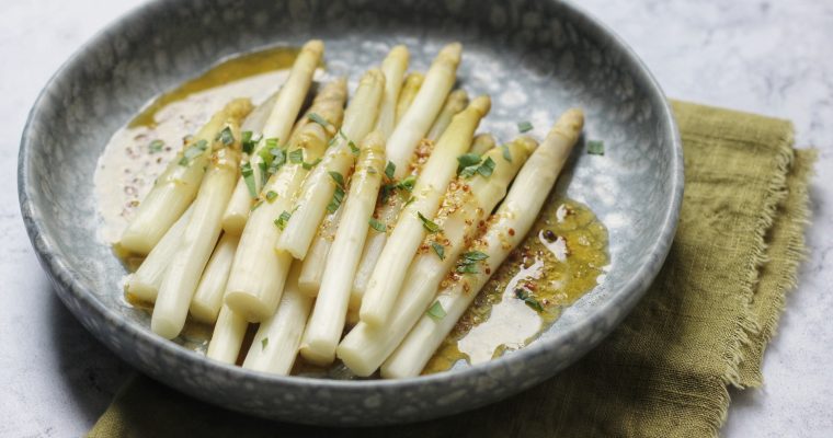 White Asparagus with Butter Vinaigrette