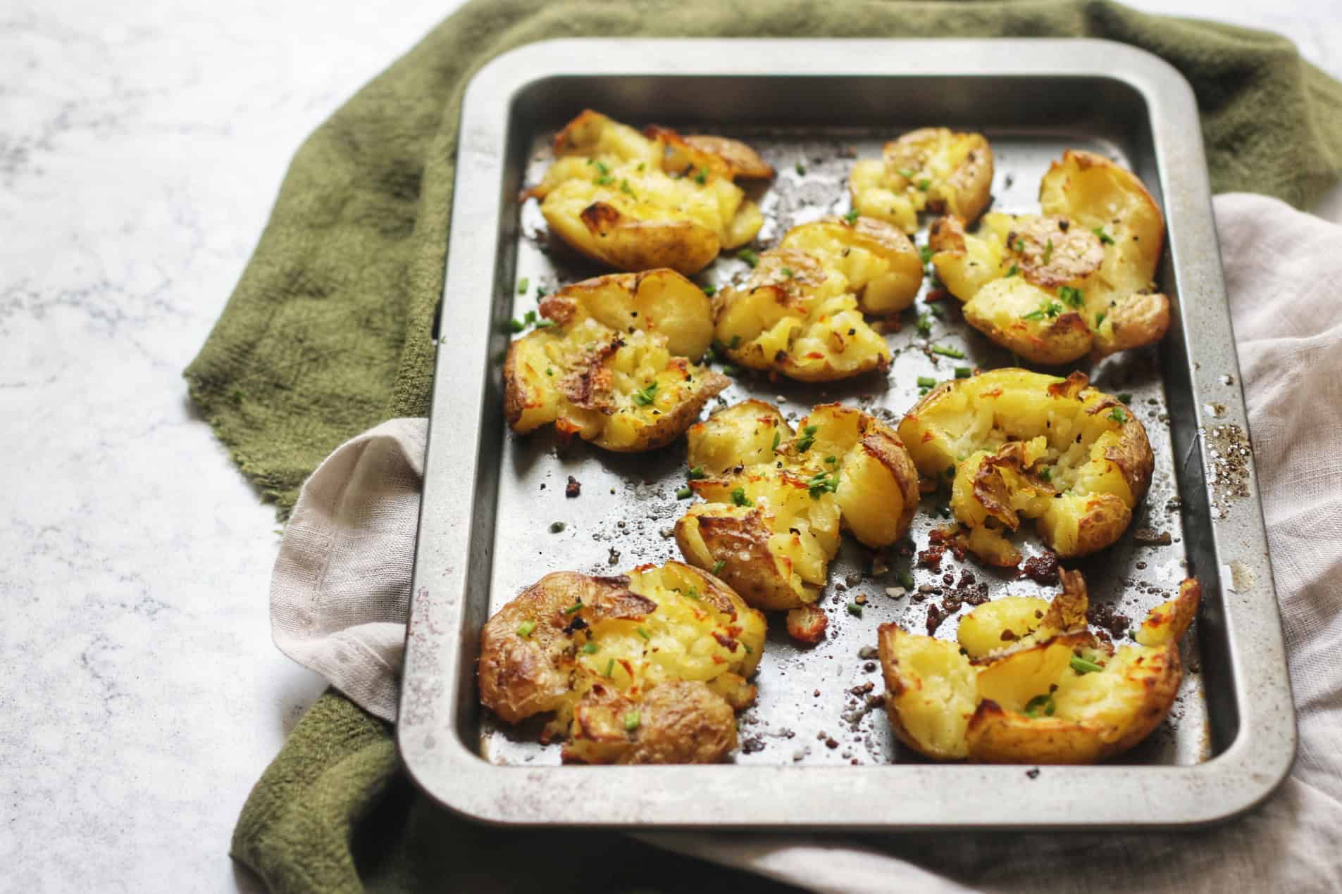 Crispy Smashed New Potatoes