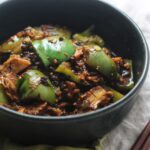 Shiitake Mushrooms, Green Pepper and Black Bean Sauce (Vegan)