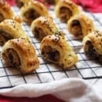 Vegan Chestnut and Cranberry Sausage Rolls